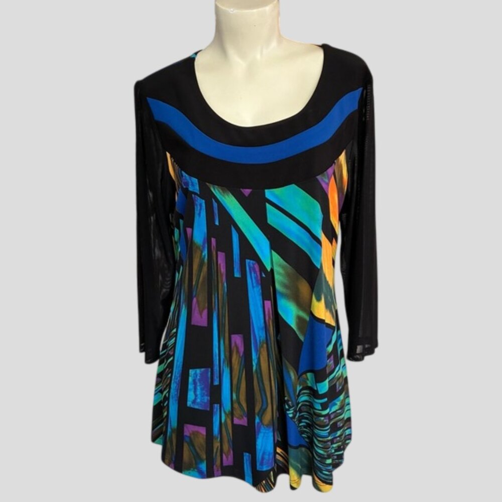 Bali Multicolored Long Sleeve Top Large